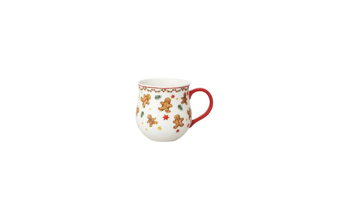 Hutschenreuther Weihnachtstasse Lebkuchen – 450 ml, Porzellan, Mehrfarbig