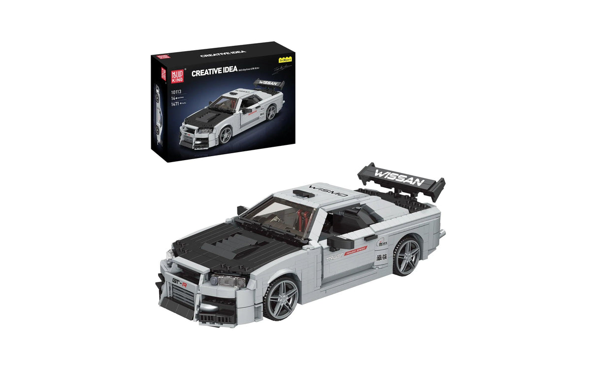 Mould king 3D Puzzle Skyline GTR R34 – 1471 Teile – Kunststoff – 16,6 × 9,6 × 33,7 cm – ab 14 Jahren