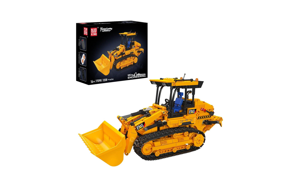 Mould king 3D Puzzle Kettenlader – mit Fernbedienung – 15,2×18,7×38,5 cm – 1208 Teile – ab 14 Jahren – gelb