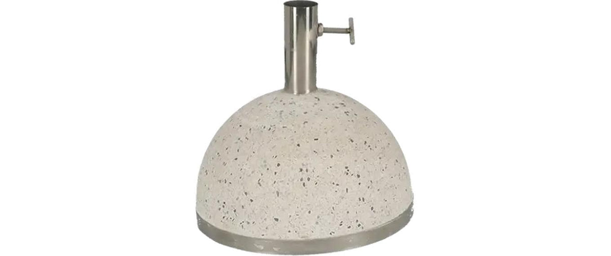 Esschert Design Schirmfuss Granito S – 25 × 25 × 24 cm, weiss, Edelstahl, Terrazzo