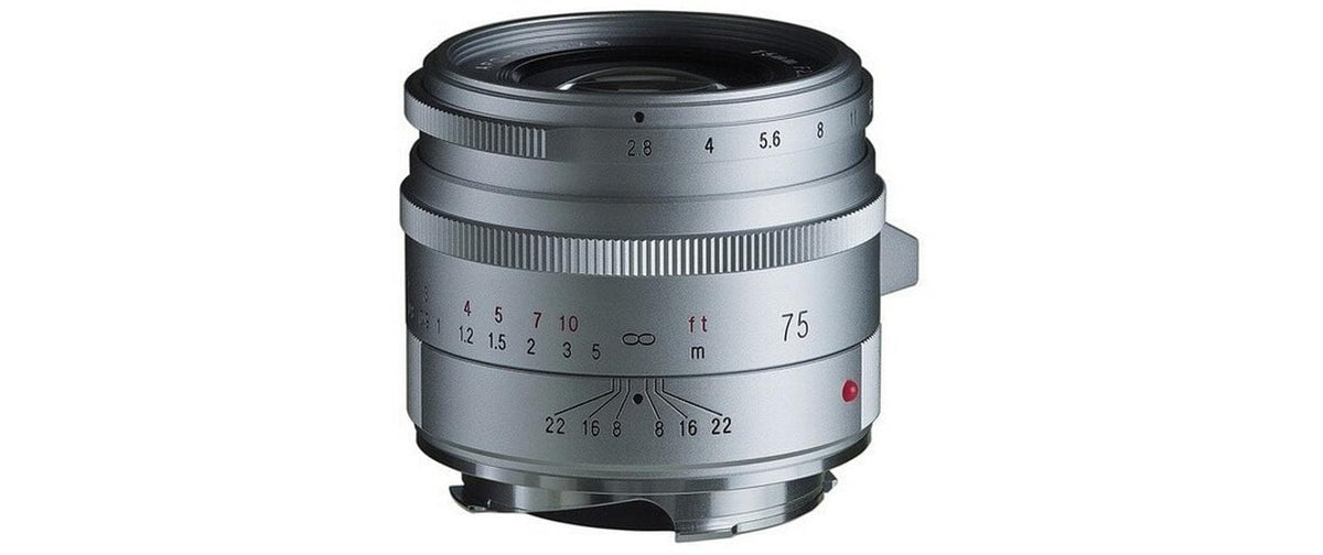 Voigtländer APO-Skopar 75 mm f/2.8 VM Leica M Objektiv – für Vollformat-Messsucherkameras – Silber