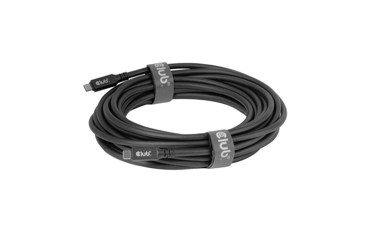 CLUB3D Club 3D – USB-C auf USB-C Kabel – USB4 20 Gbit/s – 9 m – PD 100 W – Schwarz