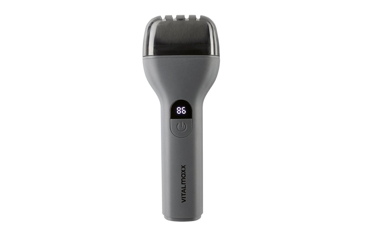 Vitalmaxx Hornhautentferner – für Füsse – USB, 5 V – 6,5 × 16,5 × 3 cm – Grau – Polycarbonat (PC)