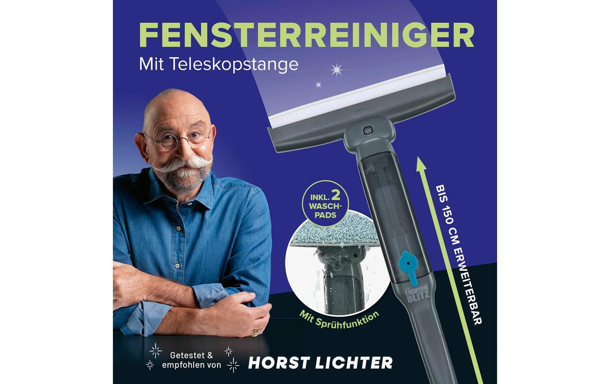 Lichterblitz Wasserabstreifer – Set – Blau/Grau