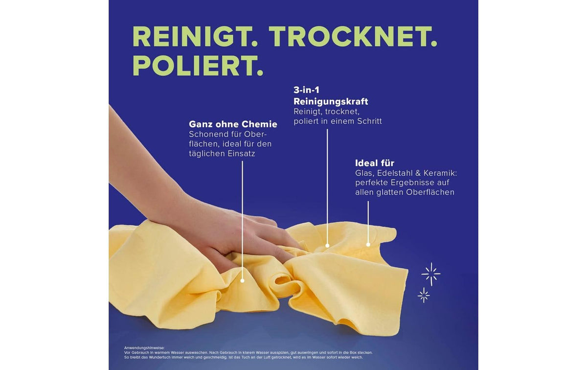 Lichterblitz Mikrofasertuch – Gelb – 66 × 43 cm – PVA
