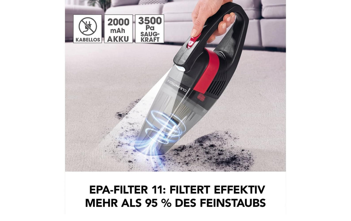 Cleanmaxx Akku-Handstaubsauger – 0,60 l, 7,4 V, 18 min