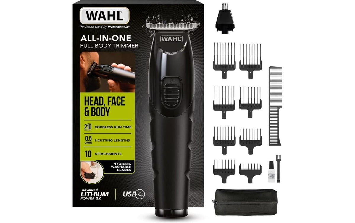 Wahl Körpertrimmer – Akku 210 min, 0,5–40 mm Schnittlänge, schwarz