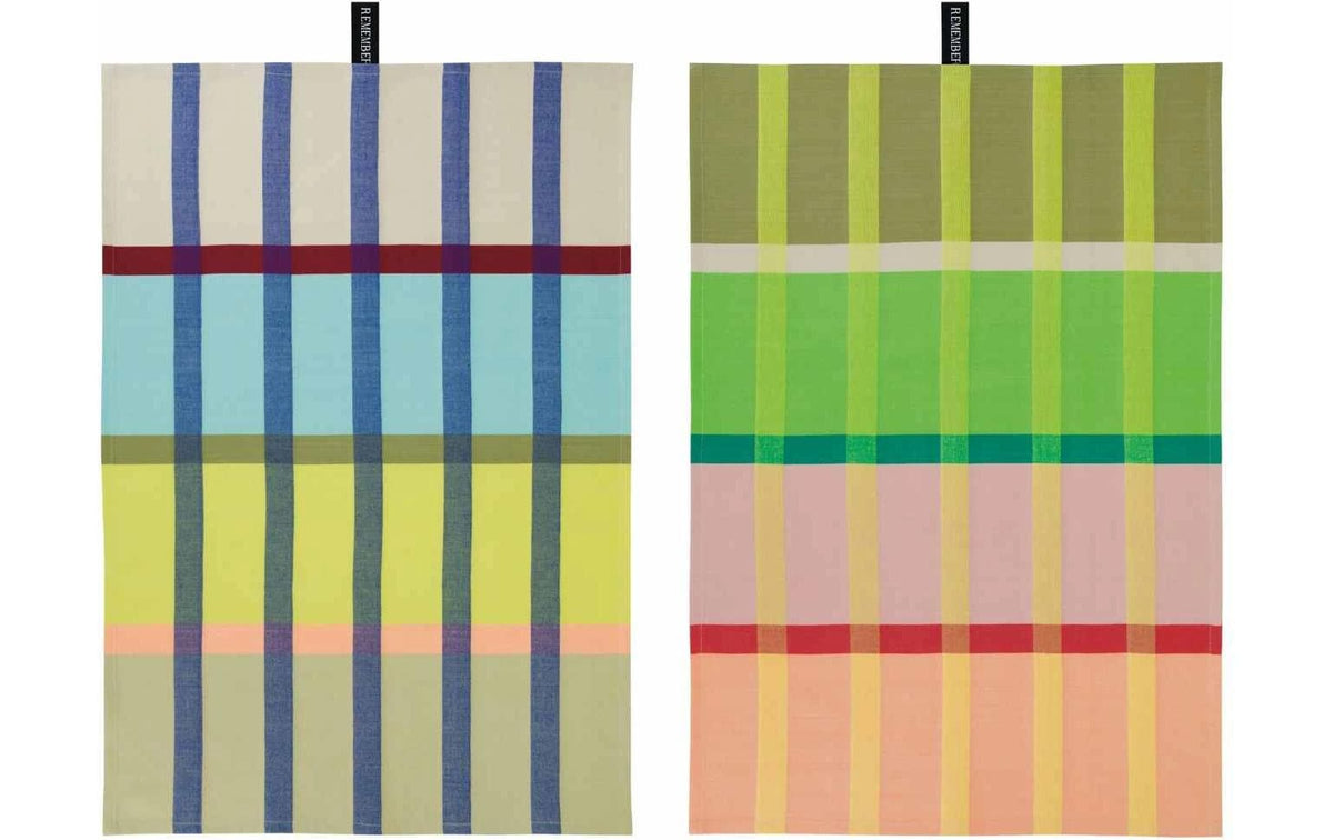 REMEMBER Geschirrtücher 2er-Set, 50 × 70 cm, Baumwolle, mehrfarbig