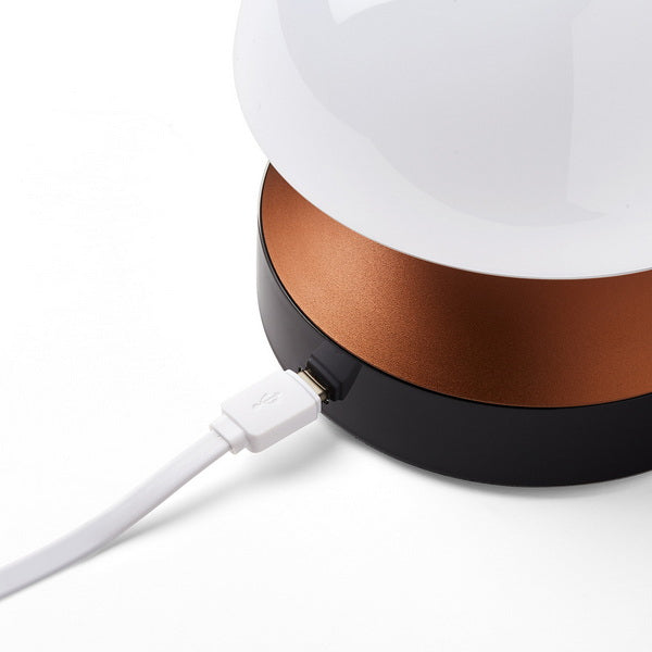 Lexon Lichtwecker Mina Sunrise – digital – 11,0 × 11,0 cm, bronze, Aluminium, USB, 5 Wecktöne