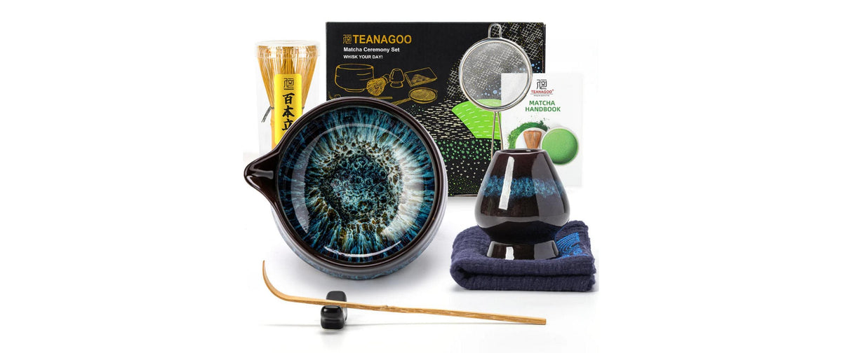 Teanagoo Teesieb 510 ml, H 10 cm, Keramik/Edelstahl, Dunkelblau