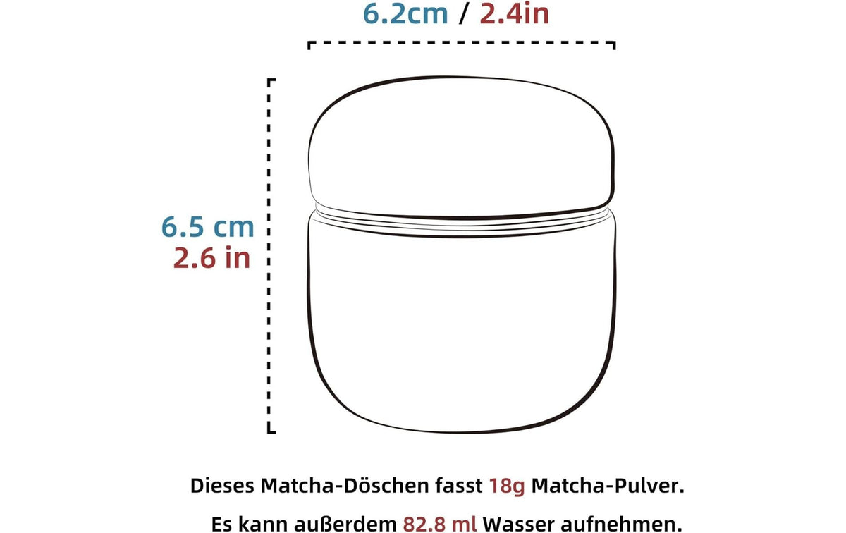 Teanagoo Vorratsdose 80 ml, Ø 12 × 9 cm, Keramik/Aluminiumlegierung, Schwarz