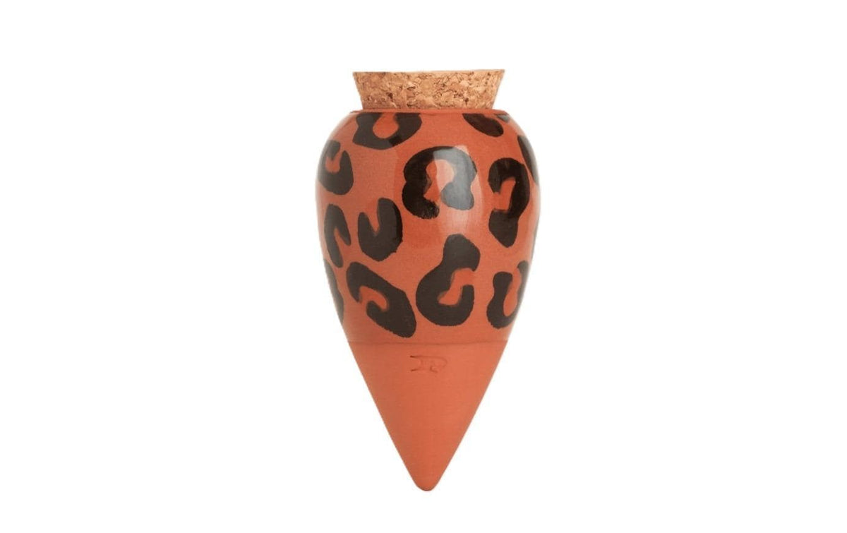 Pepin Wasserspender Olla rund Ø 9,5 × 17 cm, Terracotta, Macchiato, für Topfpflanzen