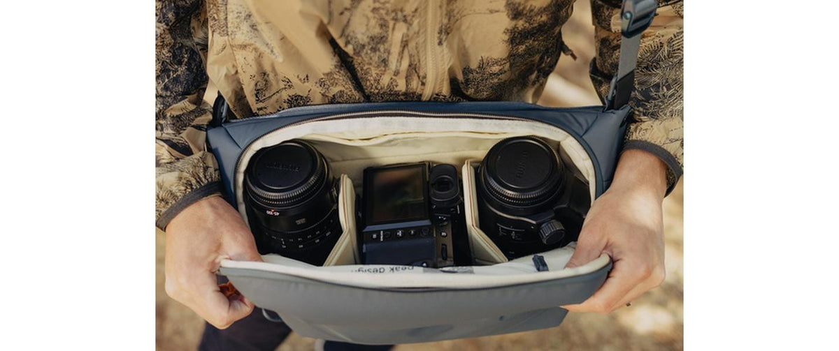 Peak Design Everyday Sling 10 l Umhängetasche – Aluminium/Nylon – für Laptops bis 12″, DJI Mavic und andere – Blau