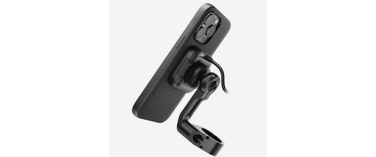Peak Design Bar Mount v2 – Fahrrad-/Motorrad-Halterung – Lenker, Qi2 – für Qi2-Smartphones – Schwarz