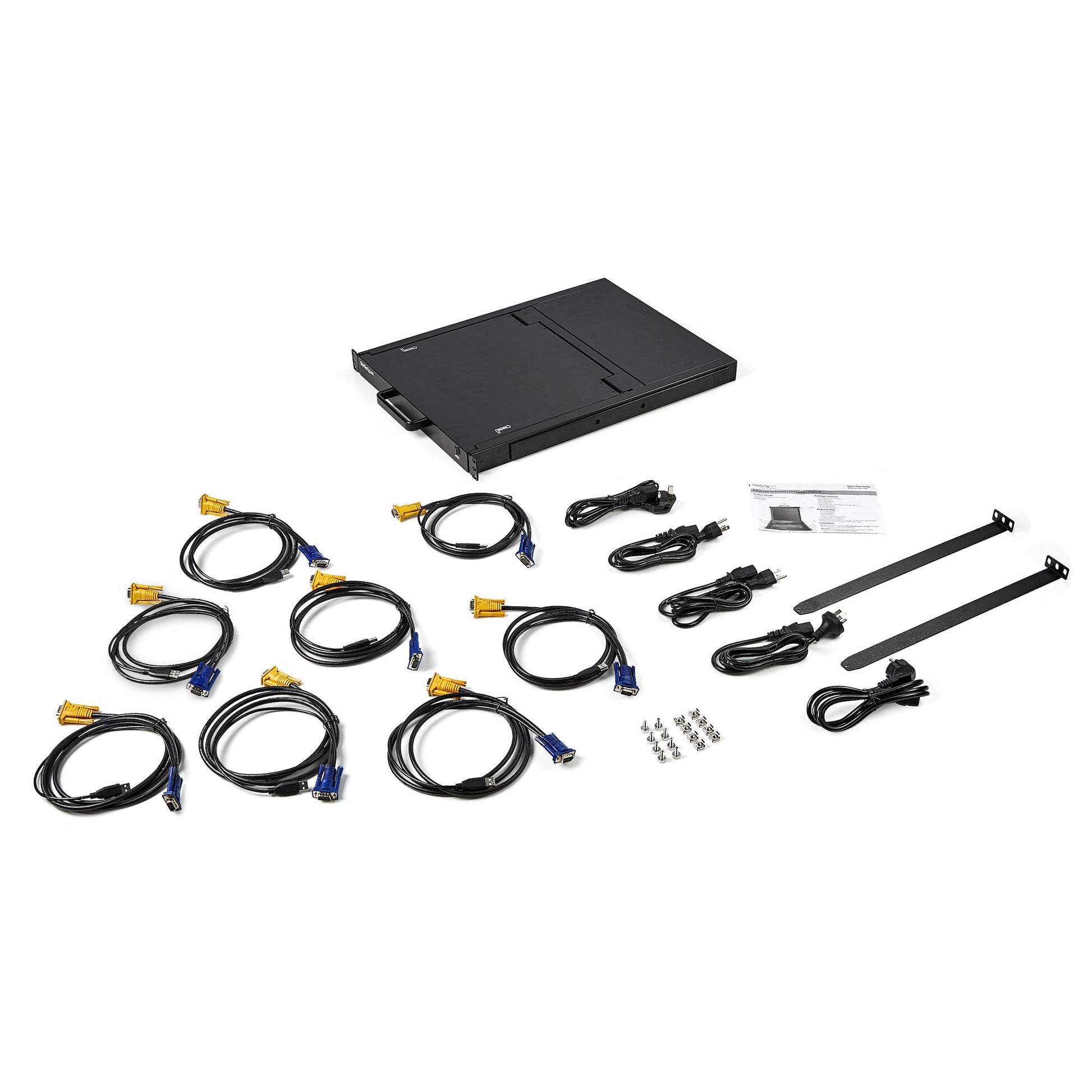 StarTech.com 17" Rack-LCD-Konsole – 8-Port VGA KVM – 1280 × 1024, USB 2.0 – 1U