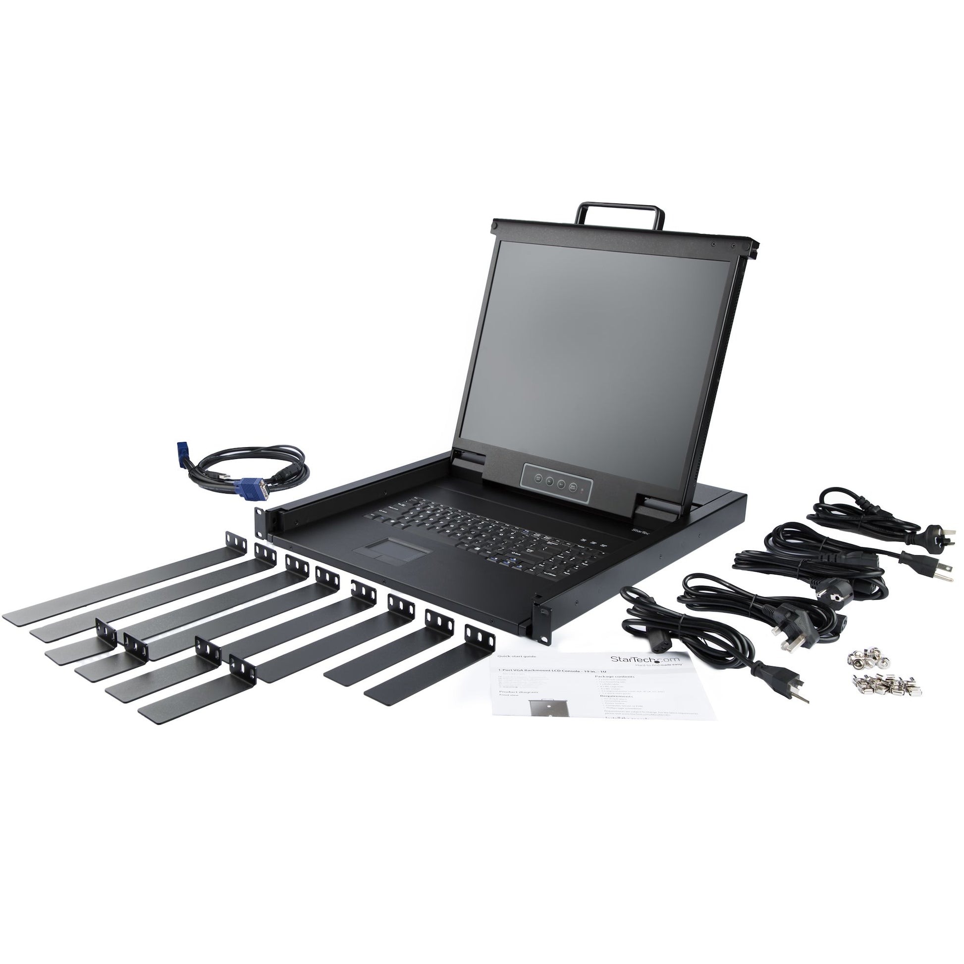 StarTech.com 17" Rack-LCD-Konsole – 1280 × 1024, 1-Port VGA KVM, USB – 1U