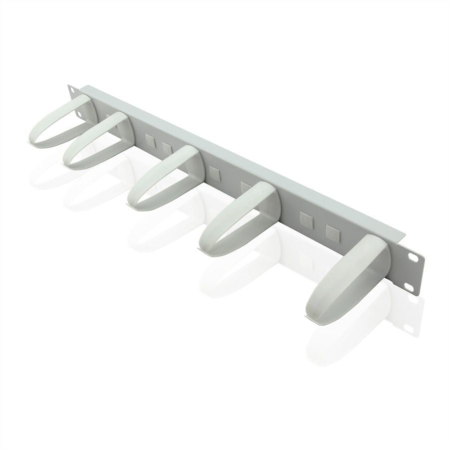 VALUE Kabelhalter, 5 Ringe, 1U, 1 Stück – Grau