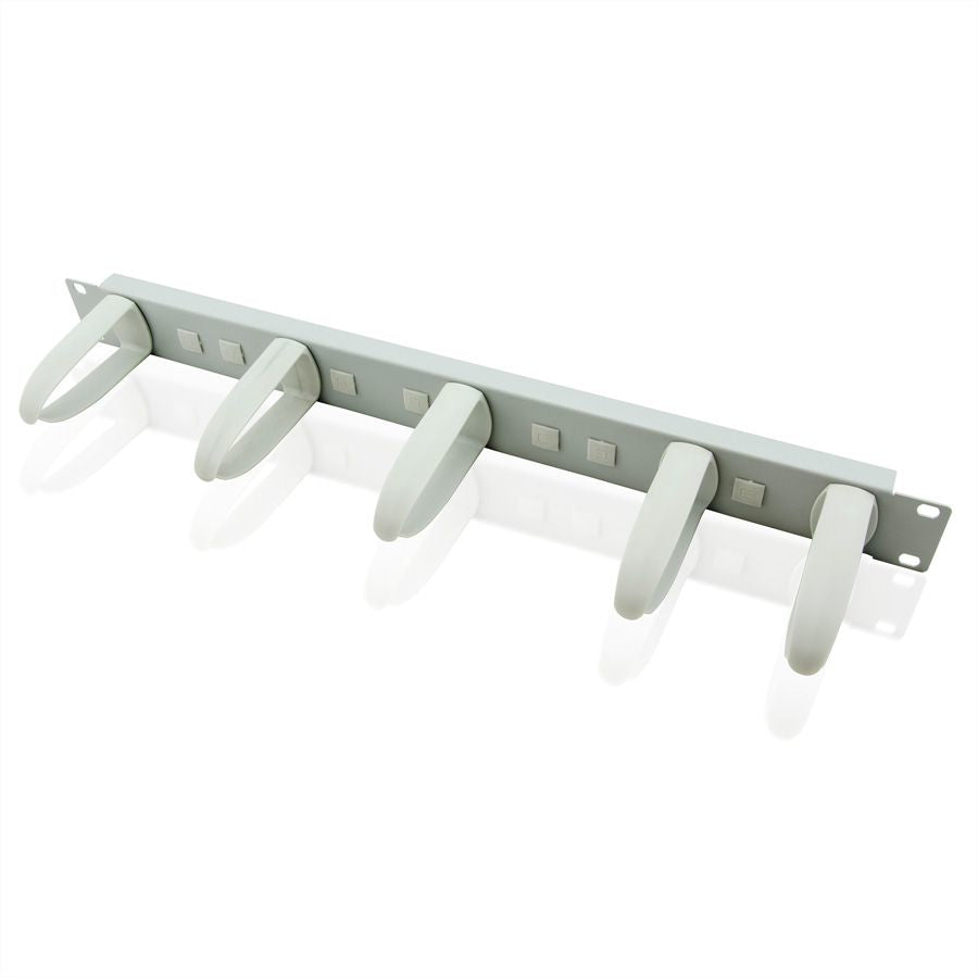 VALUE Kabelhalter, 5 Ringe, 1U, 1 Stück – Grau