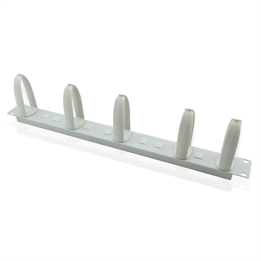 VALUE Kabelhalter, 5 Ringe, 1U, 1 Stück – Grau
