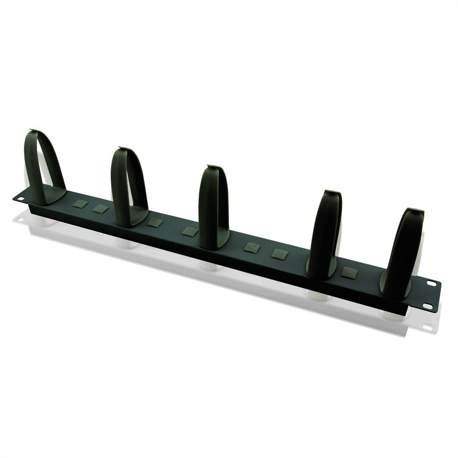 VALUE Kabelhalter, Schwarz, 1 Stück, Rack 1U, 5 Ringe