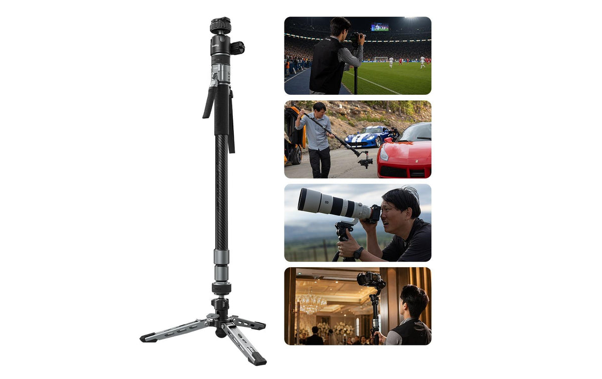 SmallRig TRIBEX PRO Monopod – Carbon Einbeinstativ, 170 cm ausgezogen, bis 25 kg, 1/4" Gewinde