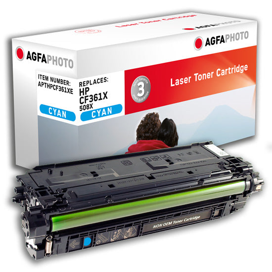 AgfaPhoto CF361X Cyan Toner – Kompatibel XL – 9'500 Seiten – für HP M552dn/M553n/M553dn und andere