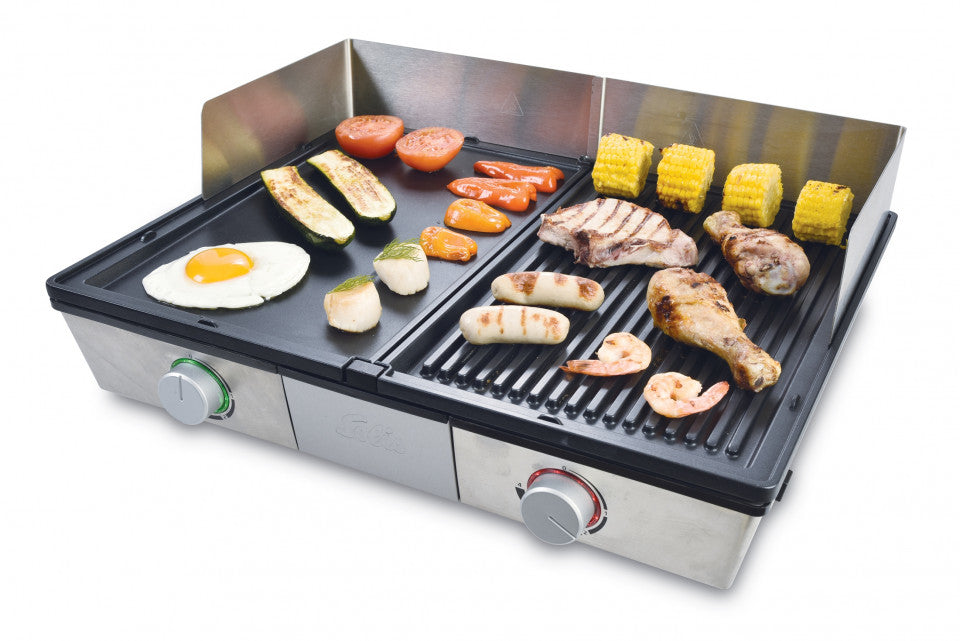 Solis Tischgrill Deli Grill 979.44 – 2200 W, Grillfläche 40 × 32 cm – Schwarz