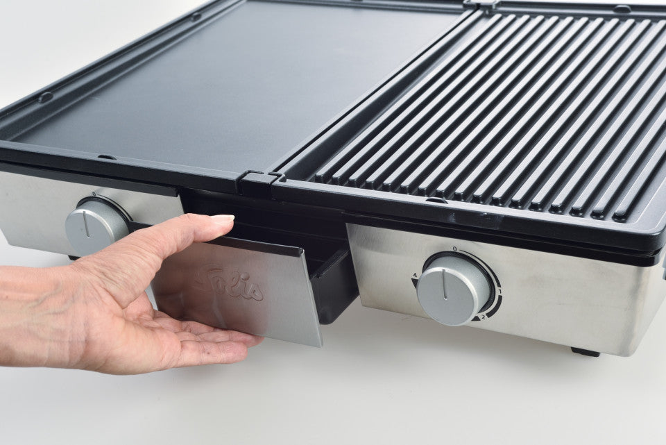 Solis Tischgrill Deli Grill 979.44 – 2200 W, Grillfläche 40 × 32 cm – Schwarz