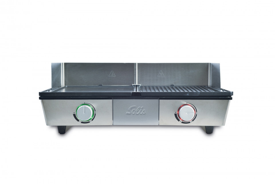 Solis Tischgrill Deli Grill 979.44 – 2200 W, Grillfläche 40 × 32 cm – Schwarz
