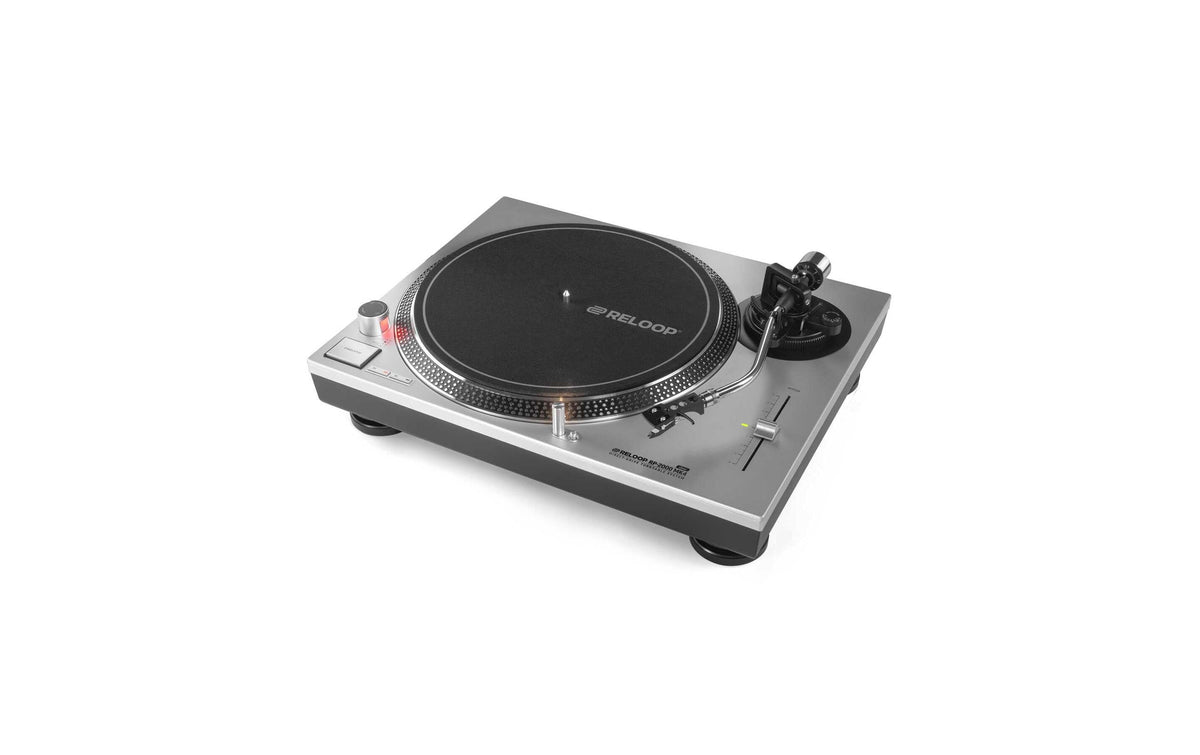 Reloop RP-2000 USB MK4 – Plattenspieler (Direktantrieb), S-Form-Tonarm, 33⅓/45 U/min – Silber