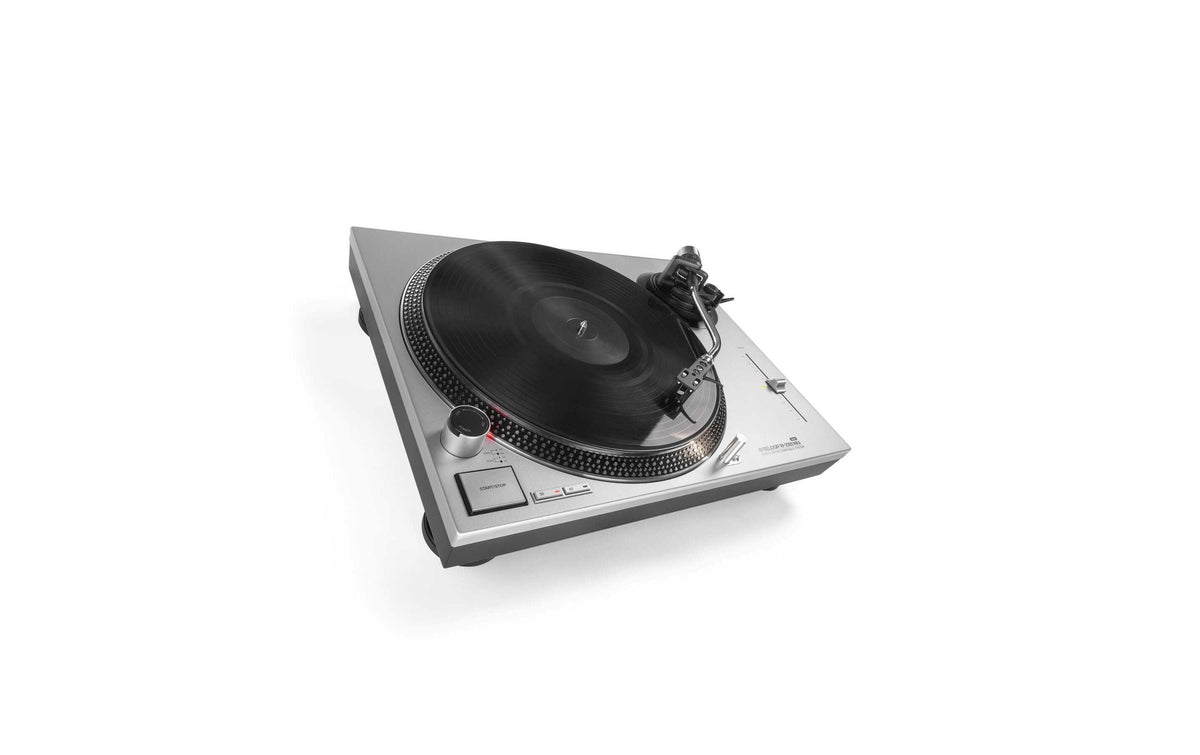 Reloop RP-2000 USB MK4 – Plattenspieler (Direktantrieb), S-Form-Tonarm, 33⅓/45 U/min – Silber