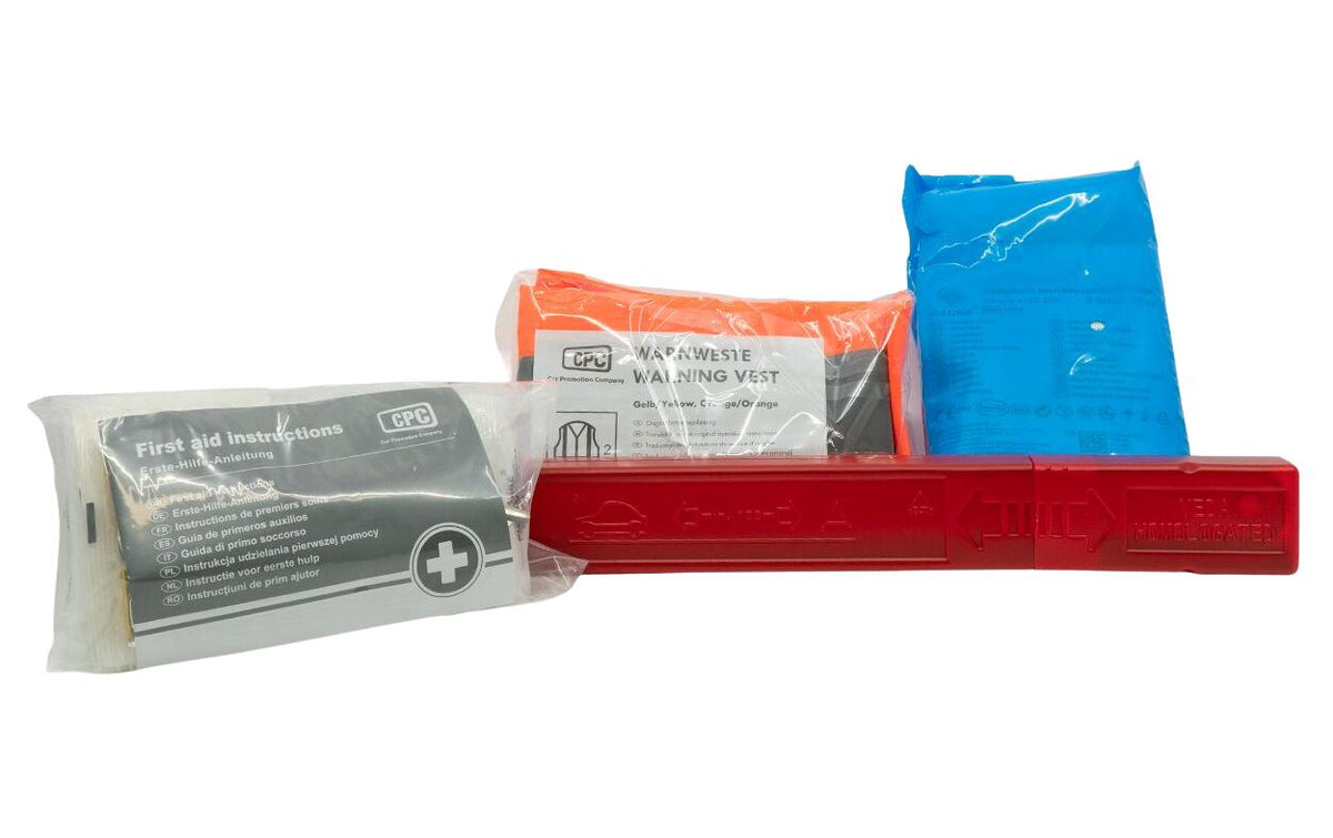 Cpc Erste-Hilfe-Set Kombitasche 3-in-1 – für Wohnmobil, inkl. Warndreieck & Warnweste