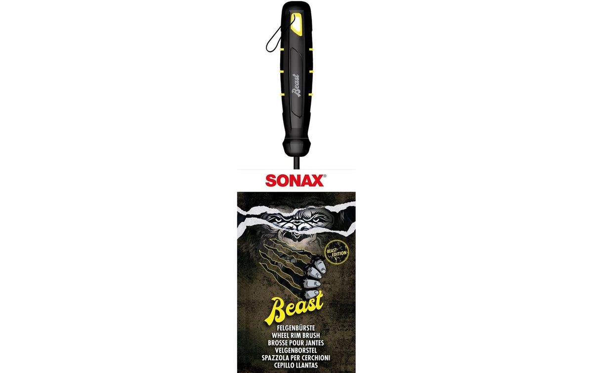 Sonax Felgenbürste Beast – für Felgen – Mikrofaser – Rot/Schwarz