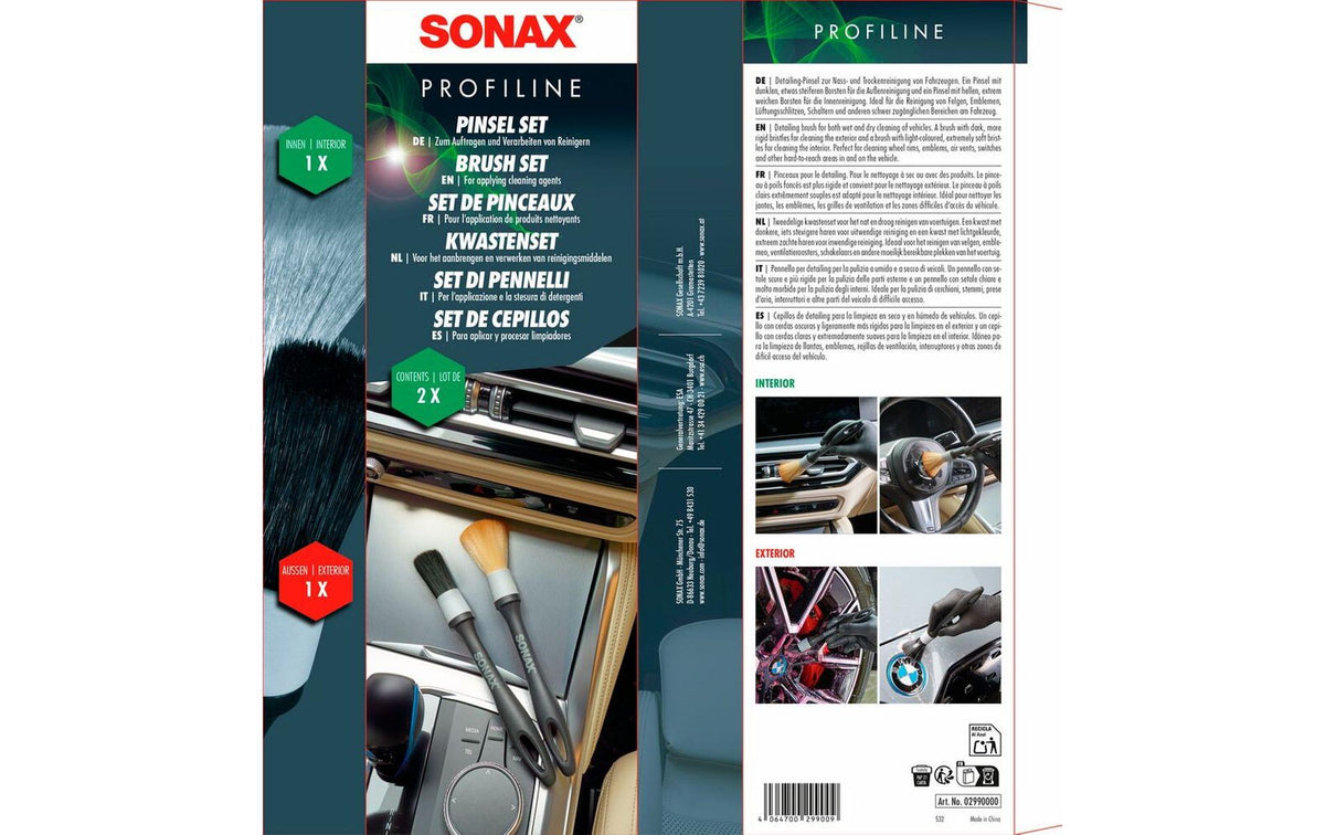 Sonax Bürsten-Set – für Innenraum & Aussen – 2-teilig