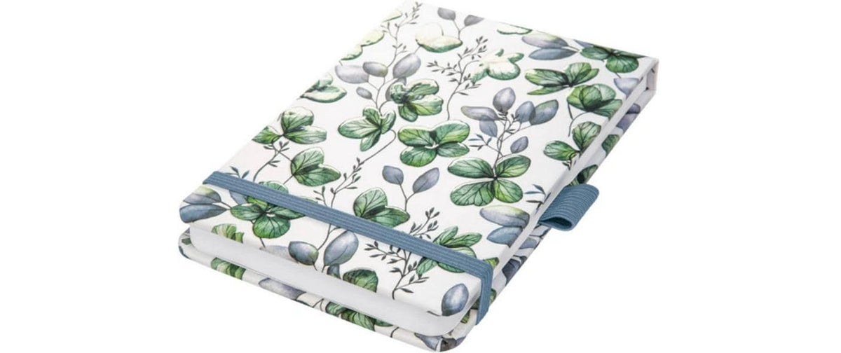 Jolie Notizblock – A6+ – punktiert 5 mm – 158 Seiten – 100 g/m² – Blättermotiv, blau/grün, FSC