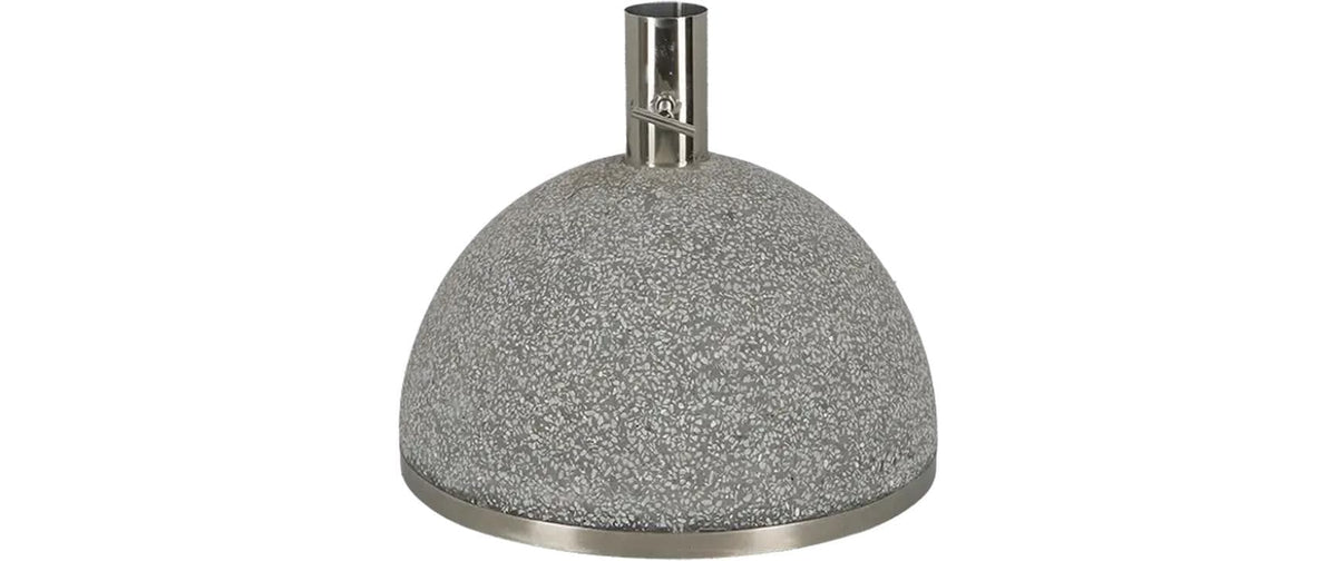Esschert Design Sockel – hellgrau, Granit, Edelstahl, 35,5 cm × 25,5 cm × 35,5 cm