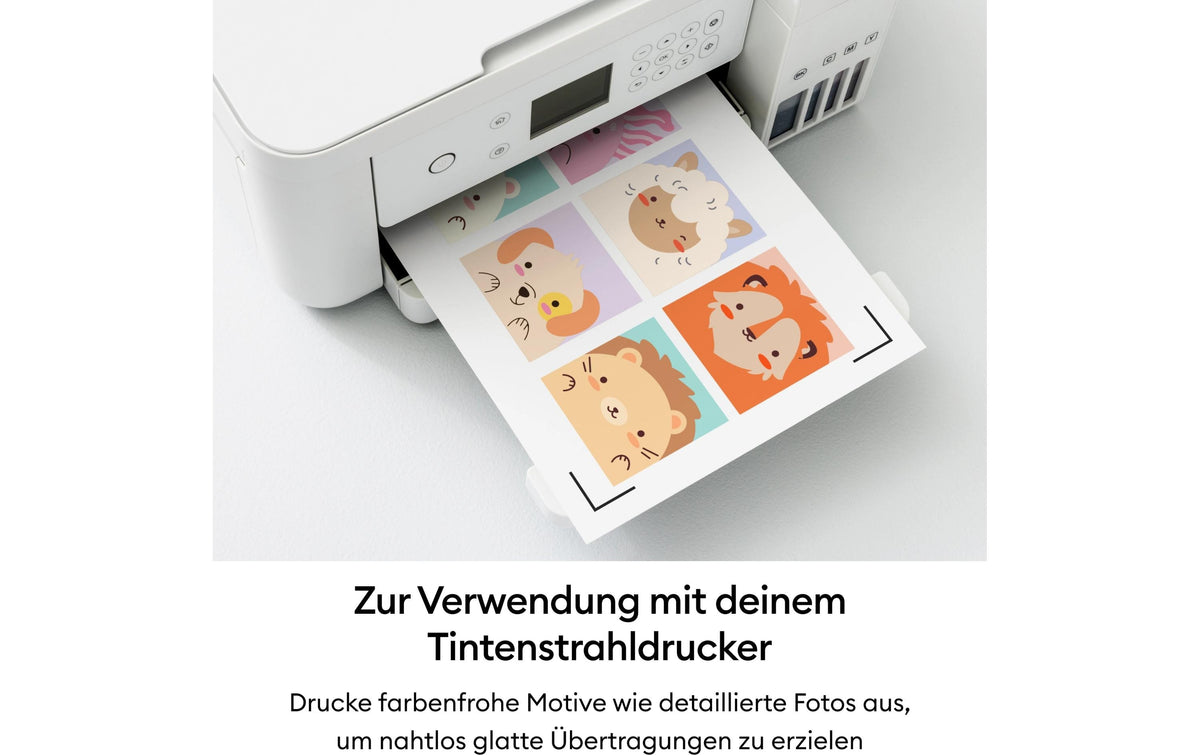 Cricut Aufbügelfolie Mehrfarbig, holografisch – A4, Inkjet, 4 Blatt