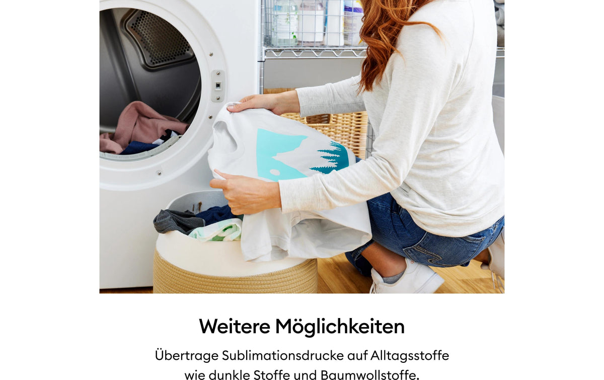 Cricut Aufbügelfolie Weiss (Glitzer) – A4, Sublimation, 4 Blatt