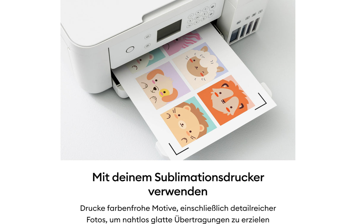 Cricut Aufbügelfolie Weiss (leuchtet im Dunkeln) – A4, Sublimation, für Schneideplotter, 4 Blatt