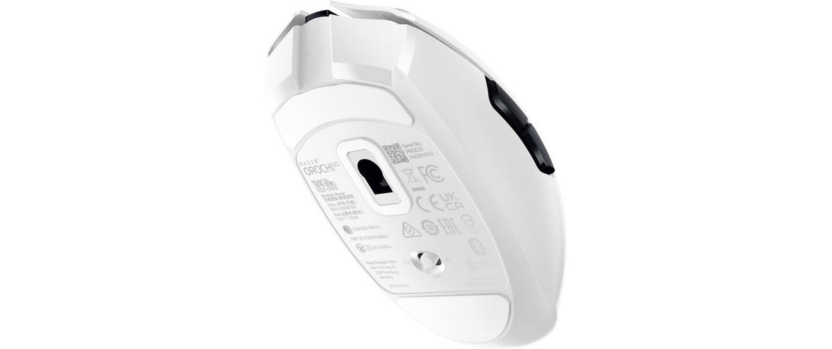 Razer Orochi V2 – Gaming-Maus – Kabellos (Bluetooth/2,4 GHz), 18000 DPI, beidhändig, Weiss