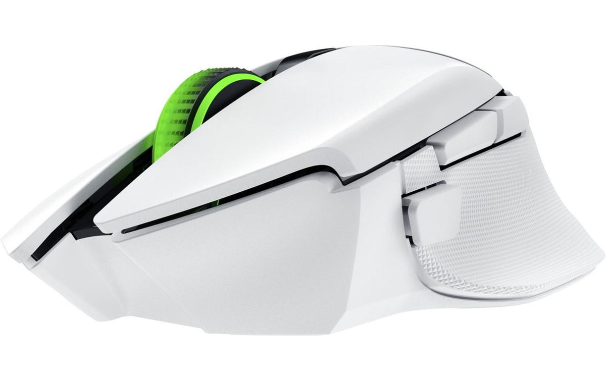 Razer Basilisk V3 X HyperSpeed – Gaming-Maus – Kabellos (Bluetooth/2,4 GHz), 18000 DPI, Rechts, Weiss
