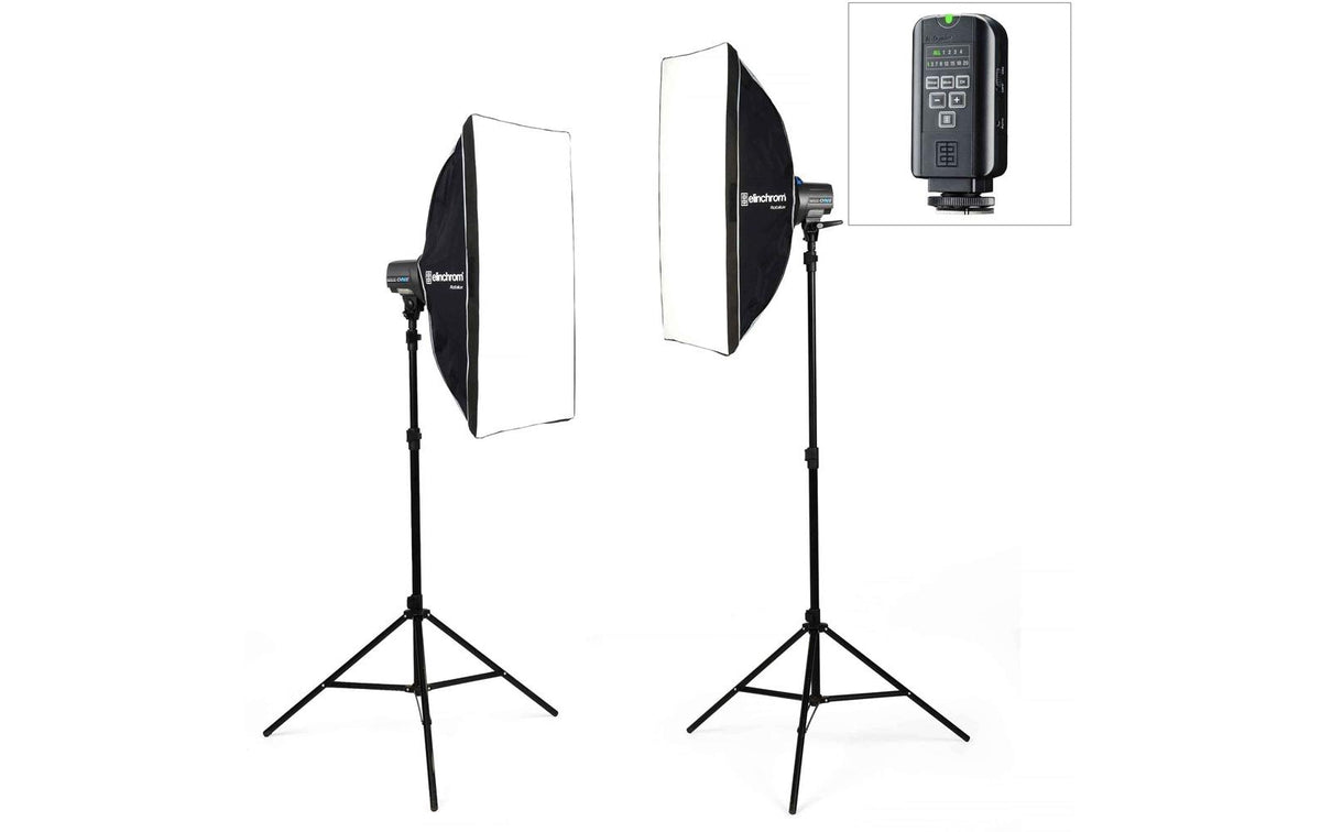 Elinchrom D-Lite RX ONE Studioblitz-Set – 100 W, dimmbar, 2× Blitzkopf – für Skyport
