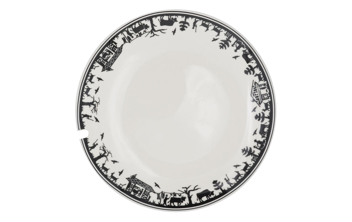 Heidi Cheese Line Fondueteller ALPES – 4er Set, Ø 20,0 cm, Keramik, Weiss