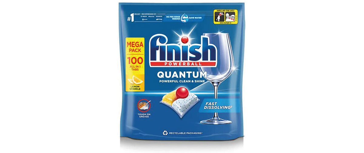 Finish Quantum Spülmaschinentabs All-in-1 – Zitrone, 100 Tabs