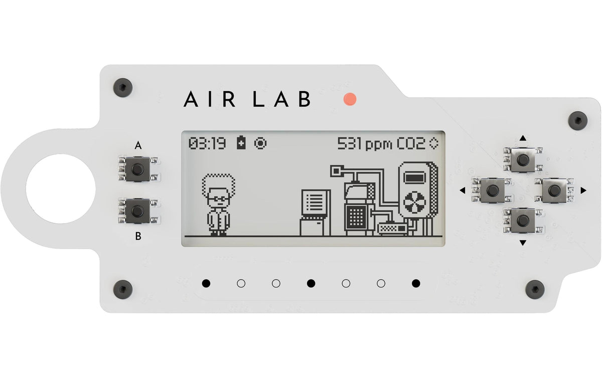 Air lab Multisensor/Raumsensor, Bluetooth, CO2, VOC & NOx, App-kompatibel – Silber
