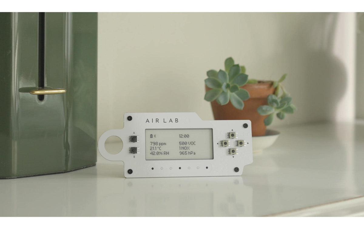 Air lab Multisensor/Raumsensor, Bluetooth, CO2, VOC & NOx, App-kompatibel – Silber