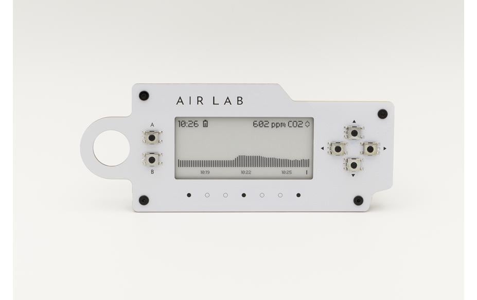 Air lab Multisensor/Raumsensor, Bluetooth, CO2, VOC & NOx, App-kompatibel – Silber