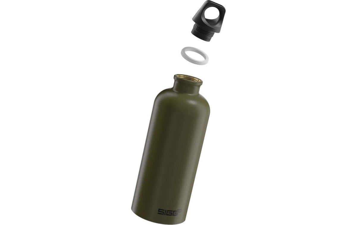 SIGG Traveller Trinkflasche 600 ml – Aluminium, Schraubverschluss, Grün