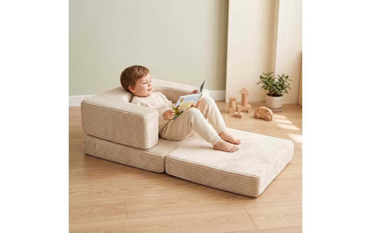 Relaxdays Modularer Kinderstuhl – 65 × 65 × 40 cm – Schaumstoff – Beige
