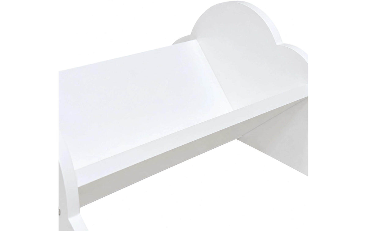 Relaxdays Wandregal Wolke, 1 Boden – 43 × 29 × 17 cm – MDF – Weiss